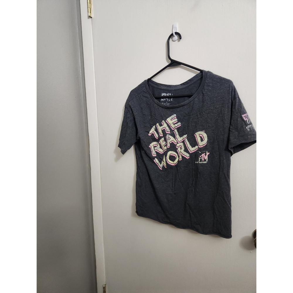 MTV The Real World Graphic T-Shirt Charcoal Gray XL Seven Strangers 2018 Viacom